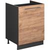 Vicco Mobile lavello cucina Fame-Line, Rovere dorato/Antracite, 60 cm, per la combinazione con altri moduli della serie Fame-Line