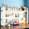 YITAYMLI Mensola da scrivania a 2/3/4 livelli con pannello forato e accessori, libreria da scrivania in metallo, organizer da scrivania fai-da-te, per tavolo da studio(White+White,(2-Tier)21.7x10x26)