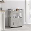 Sophrelle Carrello da Cucina Grigio Cemento 60x45x80 cm Legno Multistrato Grigio,816828