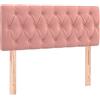 vidaXL Testiera a LED Rosa 90x7x78/88 cm in Velluto