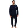 de fonseca Pigiama da Uomo Lungo Jersey 100% Cotone, Art. 1068 Blu M