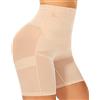 YADIFEN Mutandine modellanti da donna a vita alta con gamba, beige., S