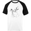 DAMBOTEE Pittbul Tatuaggi Dalmata Maglia da Baseball Unisex A Maniche Corte in Cotone Bianco