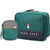 CUEMOON 2 sacchetti per medicinali, borsa da viaggio, borsa per medicina impermeabile, borsa portatile per viaggi, campeggio ed escursionismo