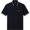 Armani Exchange 3D Embroidered Sleeves Logo Bicolor Collar Polo, Bianco Sporco, XL Uomo