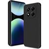 Btstring Cover per Xiaomi Redmi Note 14 Pro 4G, Custodia Antiurto Case Sottile in Silicone TPU con Fodera in Microfibra e Protezione della Fotocamera -Nero