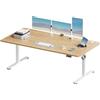 Devoko 180x80 cm Scrivania Regolabile in Altezza, Elettrica per Lavoro in Piedi, Ufficio e Casa, Standing Desk Scrivania Studio in Casa con Piano Assemblato, Beige