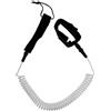 KQFCAZRE Surfboard Leash Corda a Spirale Cordino per Tavola da Surf Corda di per Cinturino alla Caviglia Regolabile in Neoprene E Giunto, Bianco, 6FT