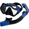 LeeQinersw Occhialini da Nuoto Bambini Maschera Subacquea Respiratore Vetro Temperato Silicone Flessibile Adatta per Snorkeling Nuoto Attività Acquatiche, Giallo, Maschera+Boccaglio