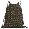 JBJGKHLP Zaino da donna con coulisse con stampa di fiocchi di neve di Natale dorati, borsa da viaggio per sport, allenamento, yoga, borsa fitness