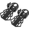 HOMOCONO Pedali Posteriore Acciaio da Bicicletta Bici Pieghevole e Posteriori Nero 2 Pezzi Scanalature Antiscivolo Asse Anteriore Strada e Mountain Bike