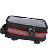 Domary Borsa per Tubo Anteriore con Telaio Touch Screen, Borsa da Bici per Bici con Scomparto Telefono da 6,3x3,2 Pollici, Custodia in Nylon (Rossa)