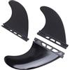 AOWINHIT Set di 3 Pinne per Tavola da Surf Durevoli in PVC per Prestazioni da Propulsore, Adatte per Longboard, Shortboard e Paddle Board (Nera)