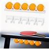 Rolitwils Supporto per palline da ping pong, autoadesivo, senza foratura, adatto per palline da ping pong da 40 mm + standard per allenamento, sale giochi, sport al chiuso a casa (bianco, confezione
