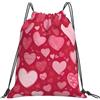 JBJGKHLP Zaino da donna con coulisse per San Valentino con stampa e borsa da fitness portatile per allenamento sportivo da viaggio yoga