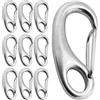 zwxqe Spring Hook, Egg Shaped Clip, Stainless Steel Quick Release, Sturdy Design, Secure Mechanism, Ideal for Boats, Hiking, Camping, Rvs, Water Bottles 30 mm, 40 mm, 50 mm Silver