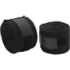 AOWINHIT Fasce da Boxe in Cotone Design con Gancio e Asciugatura Rapida per Allenamento MMA 2 Pezzi 5 M (Nera)