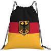 Generic Zaino con Coulisse Germany Flag Sacca da Palestra Grande capacità Borsa con Coulisse Leggero Sacchetta Sportiva per Viaggi Spiaggia Unisex