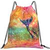 JBJGKHLP Zaino da donna con coulisse con stampa a coda di sirena, per sport, allenamento, viaggi, yoga, borsa fitness portatile