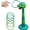 Generic Gioco di lancio di anelli per bambini | Giocattoli di dinosauri da cortile, gioco educativo di sistemazione | Per riunioni di compleanno famiglia giardino campeggio spiaggia picnic colonie eventi