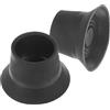 TEHAUX 2 Pezzi Copertura in Gomma per Gambe Trampolino Antiscivolo Nero, Tappetino Sostitutivo Resistente per Stabilità e Sicurezza Outdoor