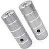 JIAPIKA Pedane di ricambio per BMX, coppia zigrinata in lega di alluminio, 110 x 38 mm, design filettato 3/8 x 26 denti, per bici BMX, ciclismo, equitazione, riparazione bici con impugnatura zigrinata