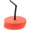 Beaupretty Dischi per Allenamento Calcio 15cm Set 22 Pezzi con Superficie Piatta in Gomma e Nylon, Custodia per Trasporto Efficiente, per Allenamenti di Gruppo e attività in Classe