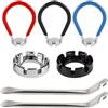 Silkmin Set di 7 Chiavi per Raggi Bici, Tiraraggi 10-15 Calibri, Leve Pneumatici