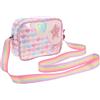 WATIIFUFU Borsa Tracolla Bambina Glitter Rosa Tracolla Regolabile e Tasca Interna Capiente per Feste e Attività All'aperto Design Unico in Poliestere e Pvc