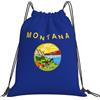 JBJGKHLP Zaino con coulisse con stampa bandiera del Montana Stato Donne Uomini Sport Allenamento Viaggi Yoga Borsa Fitness Portatile