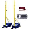 Generic Supporto portatile per badminton, altezza regolabile da 1,5 a 2,5 m, pali da badminton con ruote, rete mobile per cortile e spiaggia