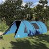 LoogCape Tenda a tunnel per persone in poliestere 185T con rivestimento in poliuretano verde e bianco, con tettuccio, aste, corde di tensione per campeggio estivo