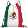 Generic Zaino con Coulisse Mexico Flag Borsa con Coulisse Grande capacità Sacchetta Sportiva Impermeabile Sacca da Palestra per Viaggi Unisex Vacanze