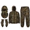 KQFCAZRE Ghillie Suit Suit Woodland Pantaloni Giacca Abbigliamento Cappuccio Traspirante 3D Fogliame Maschera a Pieno Facciale Guanti Set Bird Wa