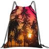 Generic Zaino con Coulisse Palm Tree Drawstring Backpack Pieghevole Sacca da Palestra Impermeabile Borsa con Coulisse per Viaggi Vacanze Spiaggia