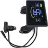 Fabater Display LCD per Bici Elettrica, Connettore Impermeabile a 6 Pin Display per Bici Elettrica, Computer da Bicicletta con Indicatore del Livello della Batteria Contachilometri Tachimetro per