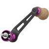 NbgrvB Maniglia a braccio singolo in fibra di carbonio da 70 mm con manopole in sughero per Shimano Stradic Stella Sahara Ultegra Sephia Spinning Reel Parte di riparazione viola