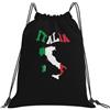 Generic Zaino con Coulisse Italy Flag Drawstring Backpack Pieghevole Sacca da Palestra Impermeabile Borsa con Coulisse per Unisex Spiaggia Viaggi