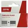 ZEFAL Tubeless Plugs - Set di toppe per riparazione pneumatici Tubeless - Vermicelli tubeless da utilizzare con il kit di riparazione Tubeless - 3 x Ø 2mm + 3 x Ø 4mm