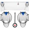 Agarte 2 reti per porta da calcio, borsa con telaio per migliorare la precisione di tiro, accessori per porta da calcio con bersaglio sospeso, per bambini e adulti (nero)