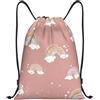 Generic Zaino con Coulisse Rainbow Pattern Borsa con Coulisse Resistente Drawstring Backpack Leggero Sacchetta Sportiva per Viaggi Unisex Scuola