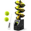 Generic Macchina per palline da tennis con telecomando, lanciatore automatico ricaricabile a 33 palline e rete di raccolta per esercitazioni e allenatori da solista