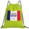 JBJGKHLP Zaino da donna con coulisse con stampa bandiera dello Stato dell'Iowa, borsa da fitness portatile per allenamento sportivo, viaggi, yoga