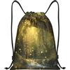Generic Zaino con Coulisse Magical Fantasies Tree Sacca da Palestra Leggero Borsa con Coulisse Pieghevole Drawstring Backpack per Unisex Viaggi Spiaggia