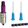 Gettimore Adattatore per pompa ammortizzatore ad alta pressione, 700 psi, per sospensioni posteriori forcella MTB, ago nascosto, viola (A)