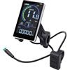 Generic Pannello Display LCD per Bici Elettrica, Accessorio Ciclistico Resistente e Impermeabile per Scooter Elettrici, Installazione Semplice con Connettore M5 a 5 Pin