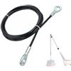 NbgrvB Cavo di ricambio per palestra fitness da 5 mm, in acciaio con rivestimento in nylon, accessori per macchine per puleggia domestica, colore nero, 2 m