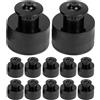 HYTROVE 12 Pezzi Tappi di Ricambio per Bottiglie Sportive Tappo Push Pull in PE Diametro 28 Denti Design a Tiro Manuale Sigillatura Antigoccia per Bottiglie di Acqua Minerale