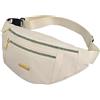 ATBUSS 1 marsupio con cerniera con tracolla regolabile, grande tasca con cerniera, borsa a pendolo impermeabile, borsa per cellulare, adatto per sport, shopping, viaggi (beige), beige., taglia unica, Casual