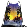 Generic Zaino con Coulisse Palm Tree Borsa con Coulisse Impermeabile Sacca da Palestra Leggero Drawstring Backpack per Viaggi Unisex Spiaggia